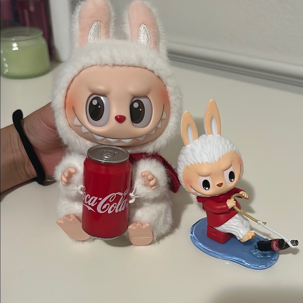 Coca-Cola Bunny Collectibles with Red Accents